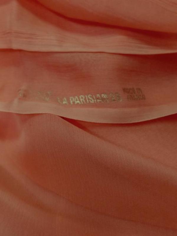 Tissu coupon de mousseline de soie saumon en ligne