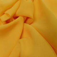 Tissu crepe de soie tres fin ton jaune soleil en ligne