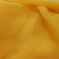 Tissu crepe de soie tres fin ton jaune soleil