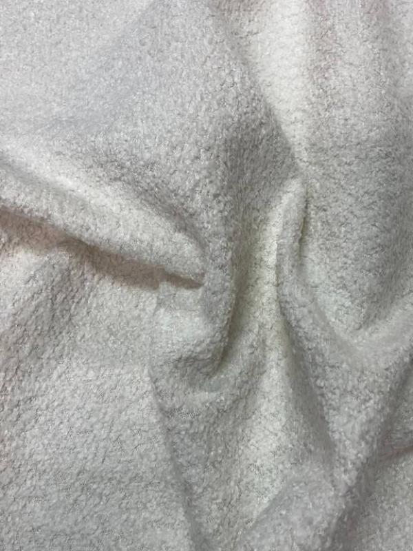 Tissu d ameublement bouclette blanc casse5