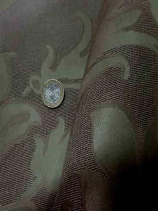 Tissu d ameublement jacquard kaki taupe