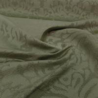 Tissu damassé d ameublement ton kaki