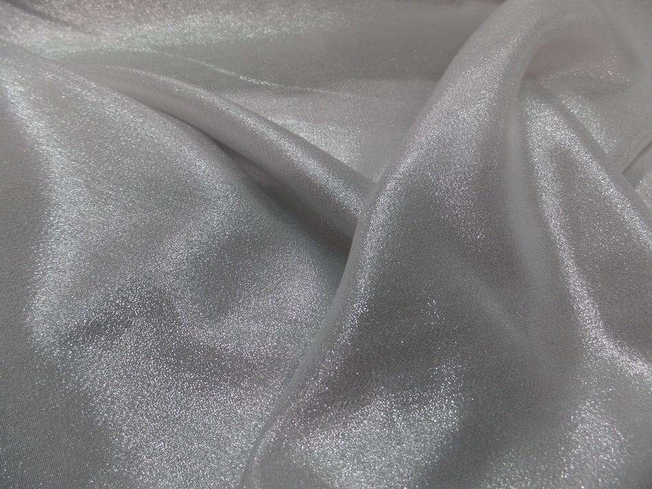 Tissu double face blanc cassé lurex métal en 1 60 m de large