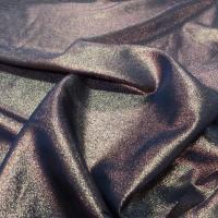 Tissu double face noir lurex cuivré en 1 60 m de large