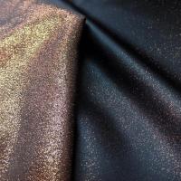 Tissu double face noir lurex cuivré en 1 60 m de large