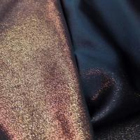 Tissu double face noir lurex cuivré en 1 60 m pas cher