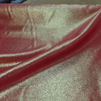Tissu double face rouge bordeaux lurex doré en 1 60 m de large