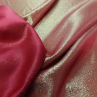 Tissu double face rouge bordeaux lurex dore en 1 60 m de large