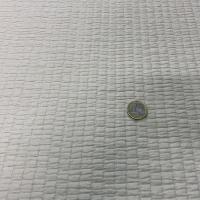 Tissu gauffre laine coton ecru