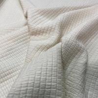 Tissu gauffre laine coton ecru3