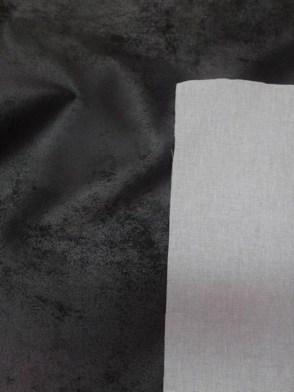Tissu imitation vieux cuir ton noir