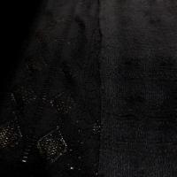 Tissu maille lycra noire faconne dentelle2
