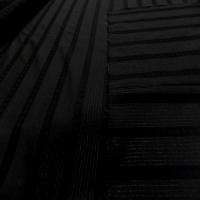 Tissu noir a rayure en lurex ton metal4