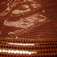 Tissu orange a paillettes ronde orange5