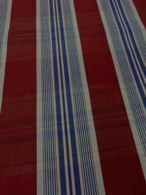 Tissu ottoman bordeaux a rayures blanc bleu08