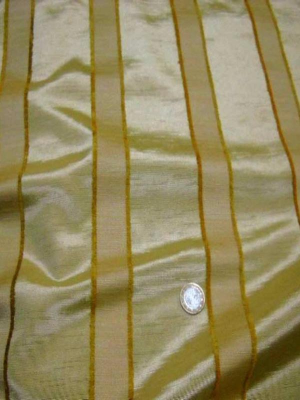 Tissu ottoman jaune dore a bandes5