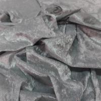 Tissu panne de velours gris clair