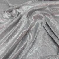 Tissu panne de velours gris clair