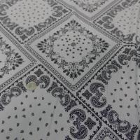vente de Tissu popeline coton 100% imprimé bandana blanc et noir