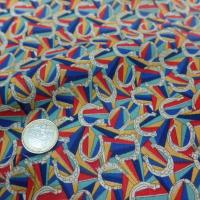 Tissu popeline coton imprime fer a cheval multi couleurs en ligne