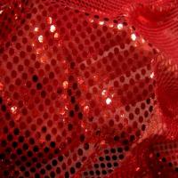 Tissu rouge a paillettes ronde rouge2