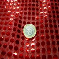 Tissu rouge a paillettes ronde rouge9