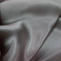 Tissu satin de soie 100 gris metal 1 50m