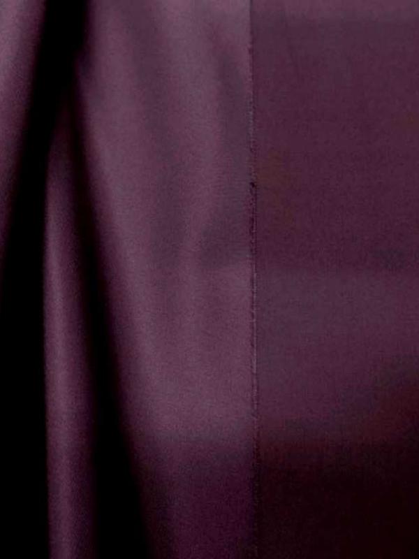 Tissu satin double face prune