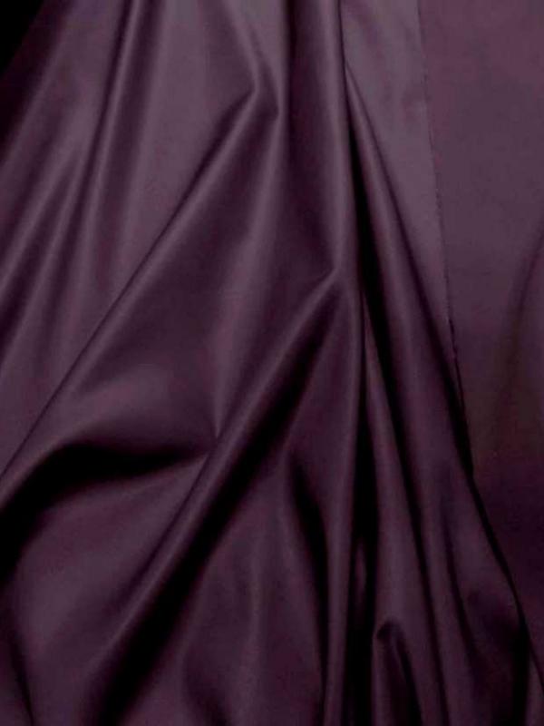 Tissu satin double face prune