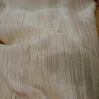 Tissu soie melange plisse ton beige