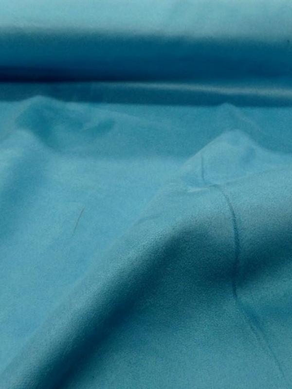 Tissu style alcantara imitation daim bleu turquoise