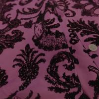 achat Tissu taffetas rose fuchsia floque velours noir carlucci lovely lace