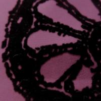 Tissu taffetas rose fuchsia floque velours noir carlucci lovely lace