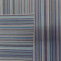 Tissu toile de bache a fine rayure ton de bleu