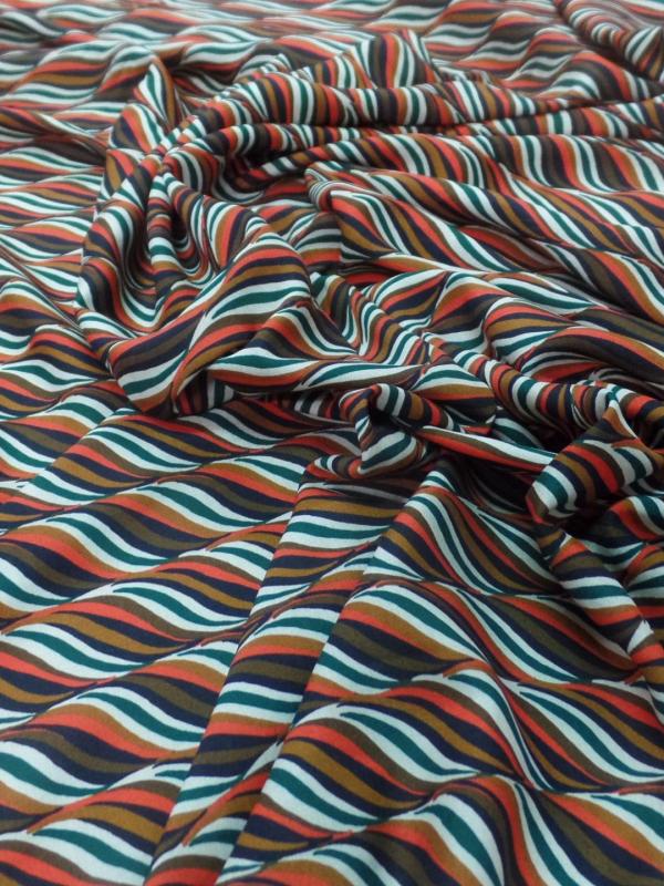 Tissu viscose imprime ton de terre