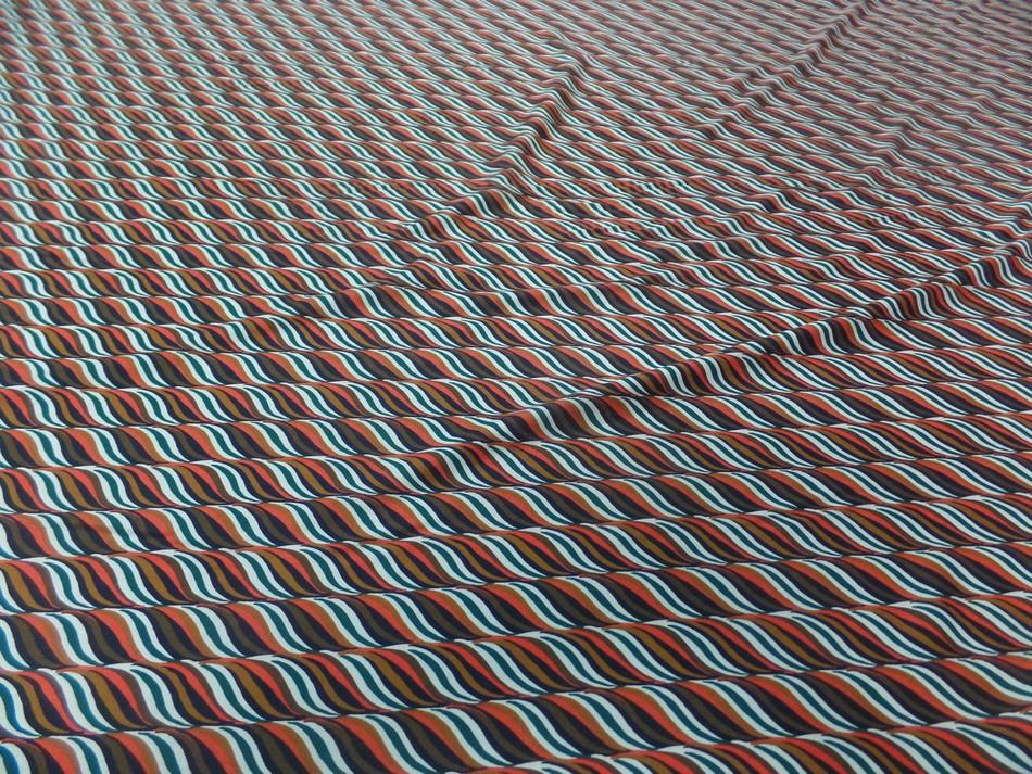 vente de tissu viscose imprime ton de terre