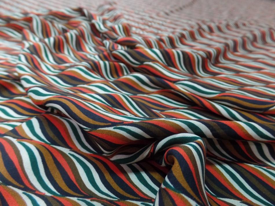 vente de tissu viscose imprime ton de terre