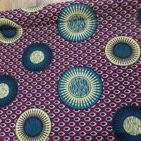 vente de tissu wax bordeaux imprimé  ton bleu ,noir ,jaune