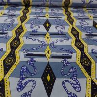 vente de Tissu wax imprimé bleu ,jaune ,noir sur Marseille