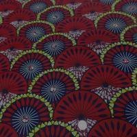 vente de tissu wax imprimé ton bordeaux bleu marine ,jaune