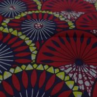 vente de tissu wax imprimé ton bordeaux bleu marine ,jaune en ligne
