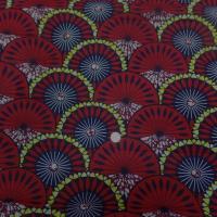 vente de tissu wax imprimé ton bordeaux bleu marine ,jaune a Marseille