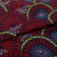 vente de tissu wax imprimé ton bordeaux bleu marine ,jaune en ligne