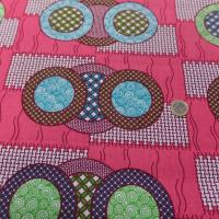 vente de tissu wax rose a motifs rond ton blanc ,bleu ,vert ,bordeaux en ligne