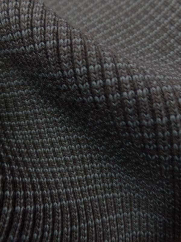 vente de Tissu Maille lourde a côte ton taupe rayé 650 grm²