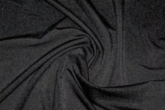 Tissus lycra brillant noir 1 