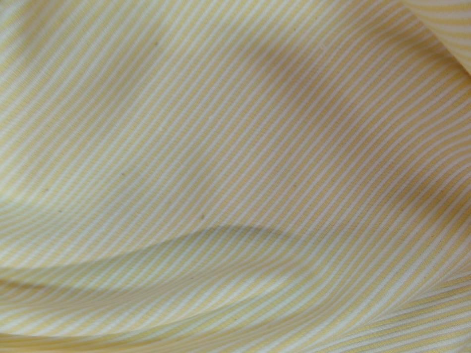 tissu toile coton a fine rayures jaune et blanc en ligne