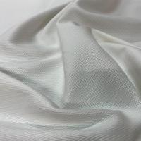 Toile coton blanc tissé motifs chevron