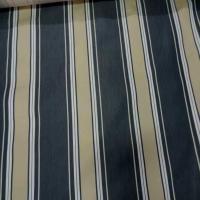 Toile coton d ameublement beige a rayures grise