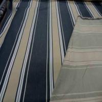 Toile coton d ameublement beige a rayures grise8